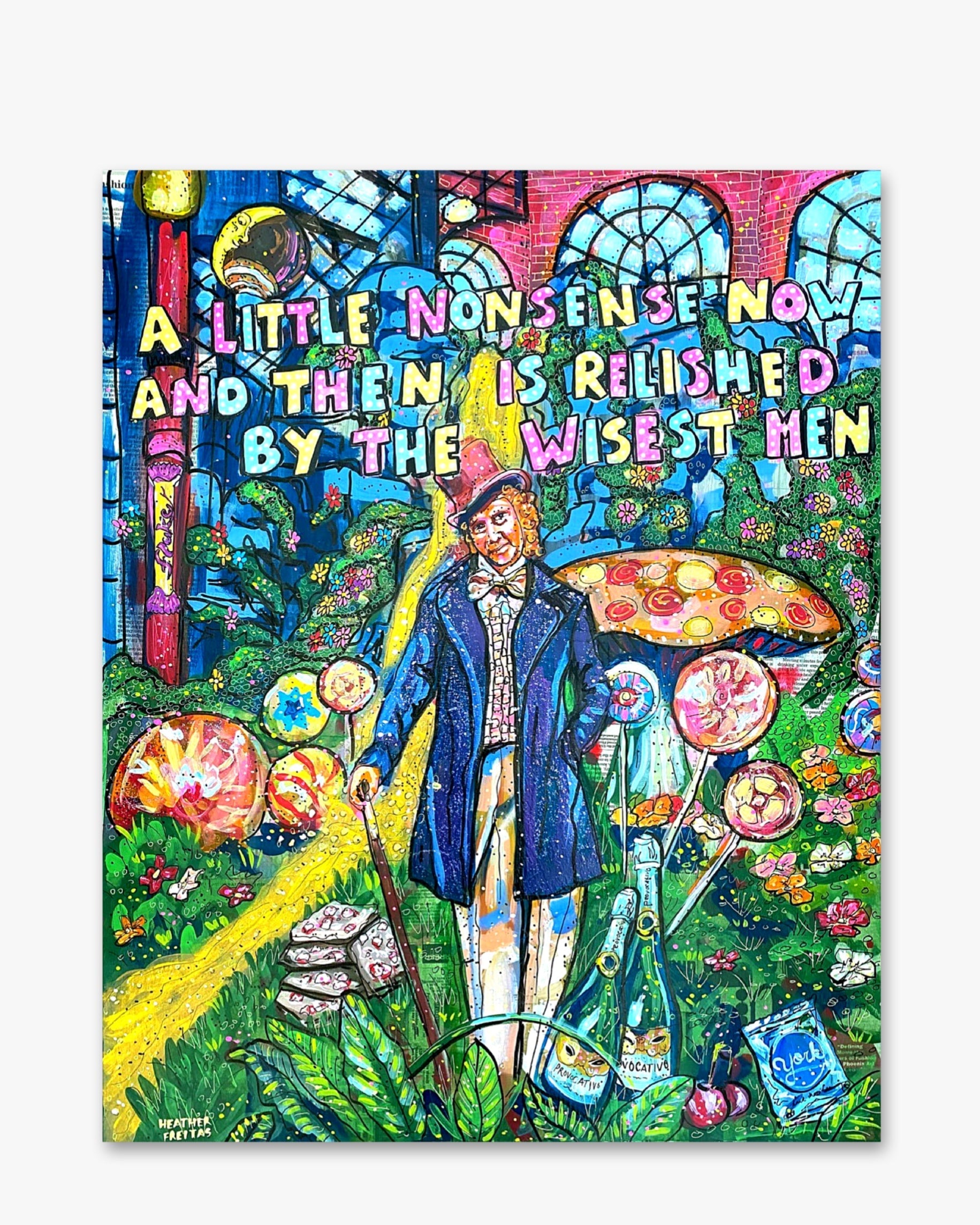 A little nonsense now and then ( Original Painting ) - Heather Freitas - fine art home deccor