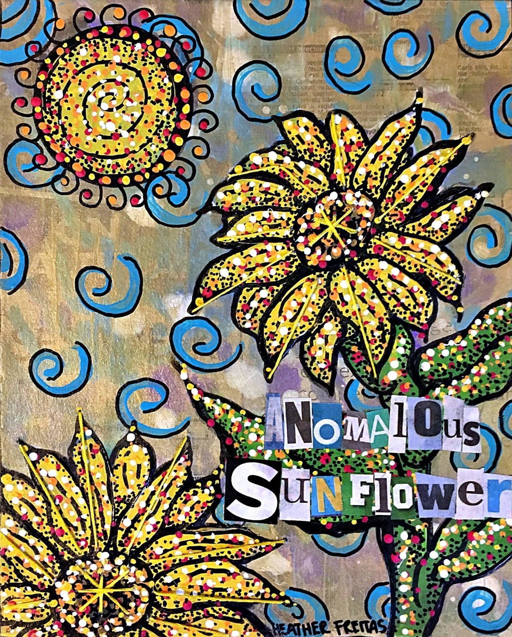 Anomalous Sunflower - Heather Freitas - fine art home deccor