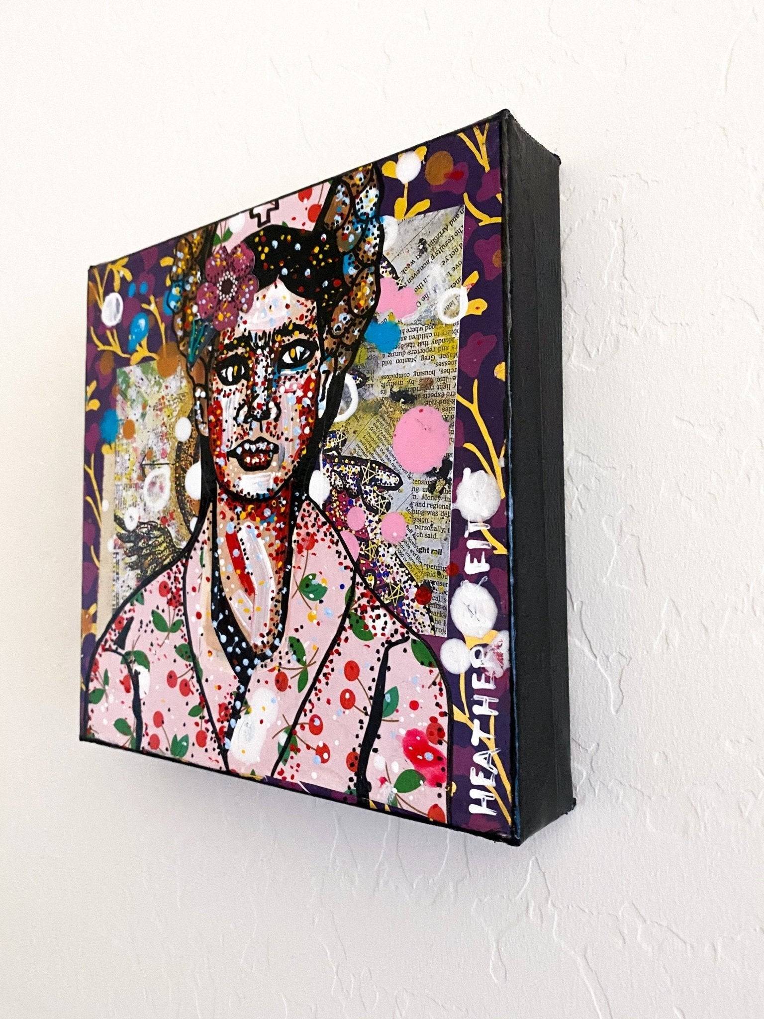 Cherry Popper - Frida - Heather Freitas - fine art home deccor