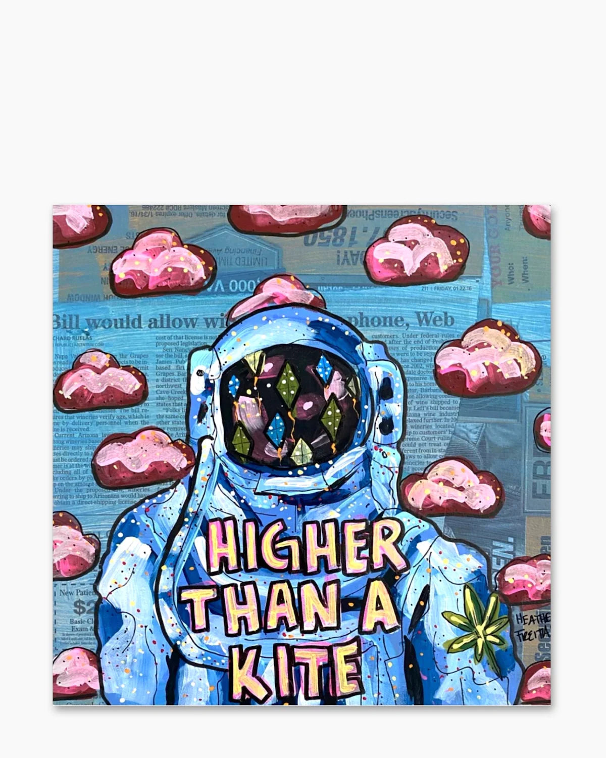 Higher Than A Kite ( Original Painting ) - Heather Freitas - fine art home deccor