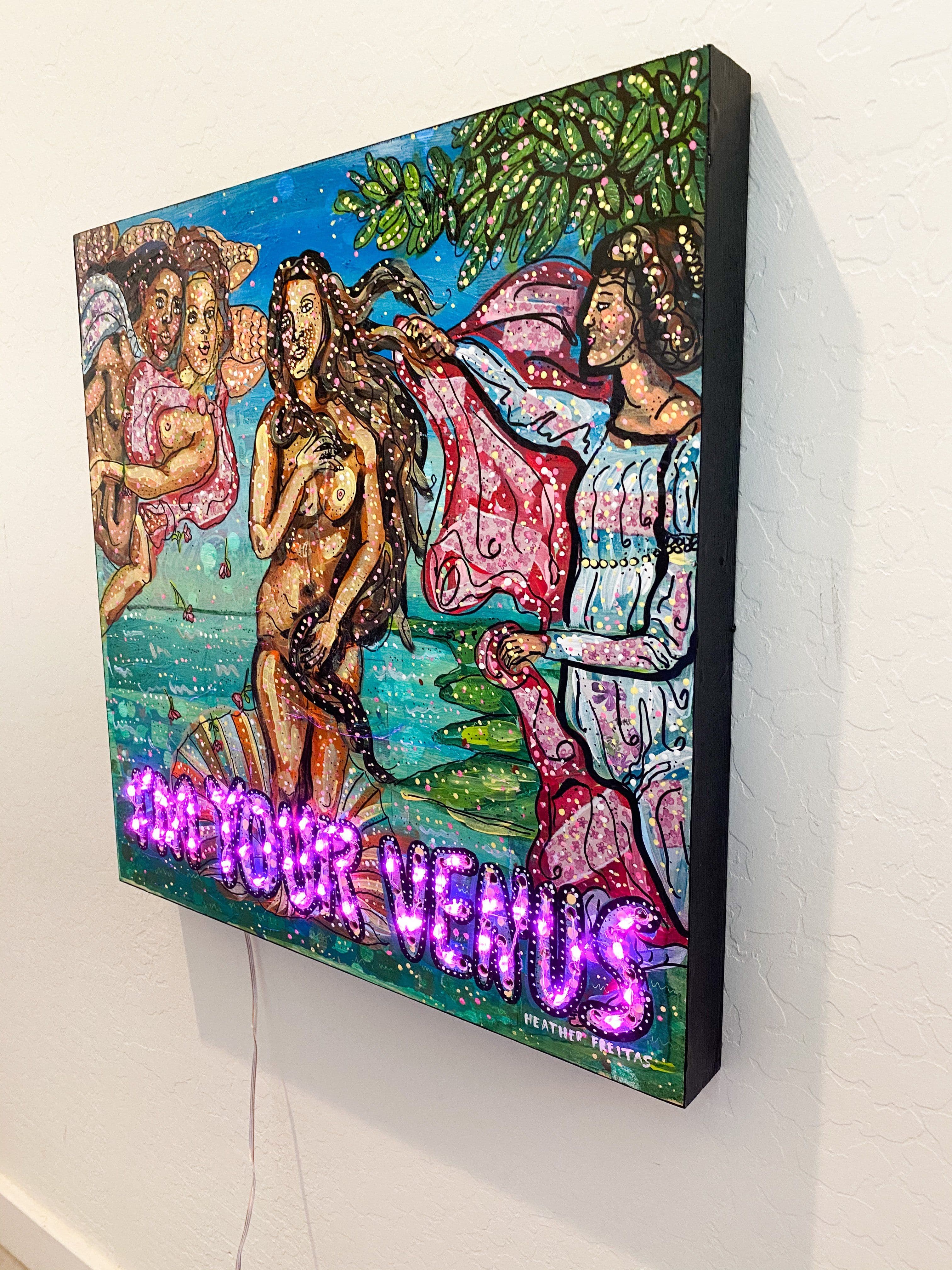 I’m Your Venus Ebony Edition - ( I Light Up ) - Heather Freitas - fine art home deccor