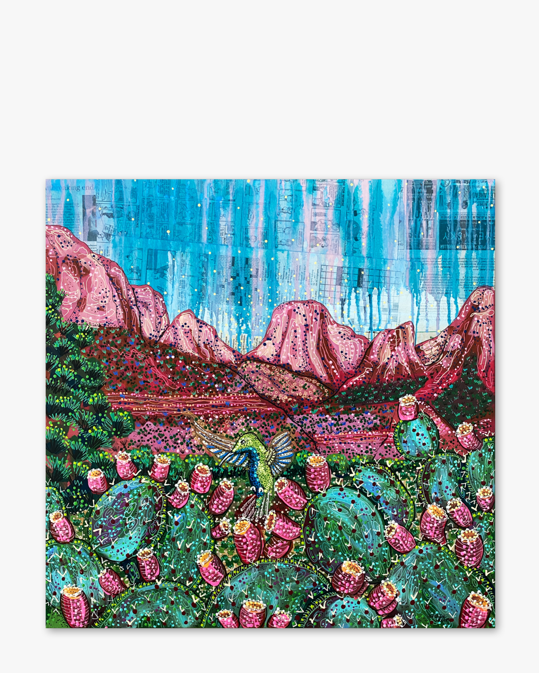 Prickly Pear Paradise ( Original Painting )