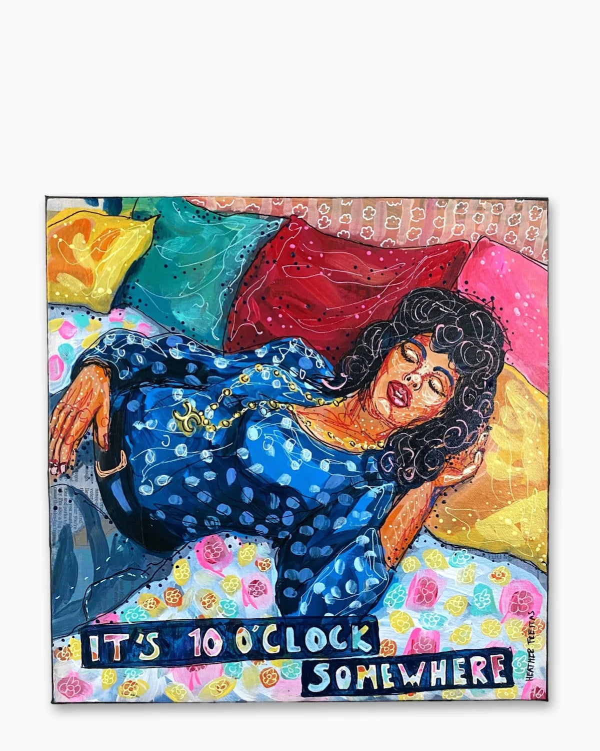 It’s 10 O’clock Somewhere, Early Bird Special ( Original Painting ) - Heather Freitas - fine art home deccor