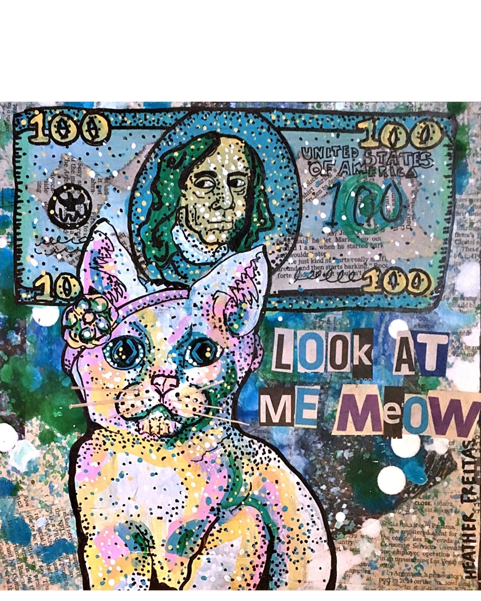 Look at Me Meow - Heather Freitas - fine art home deccor