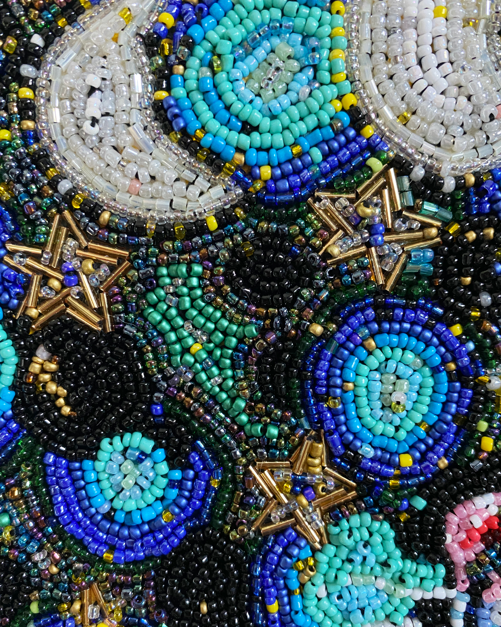 Moon Tides & Rainbow Guide - Fully Beaded Artwork - Heather Freitas 