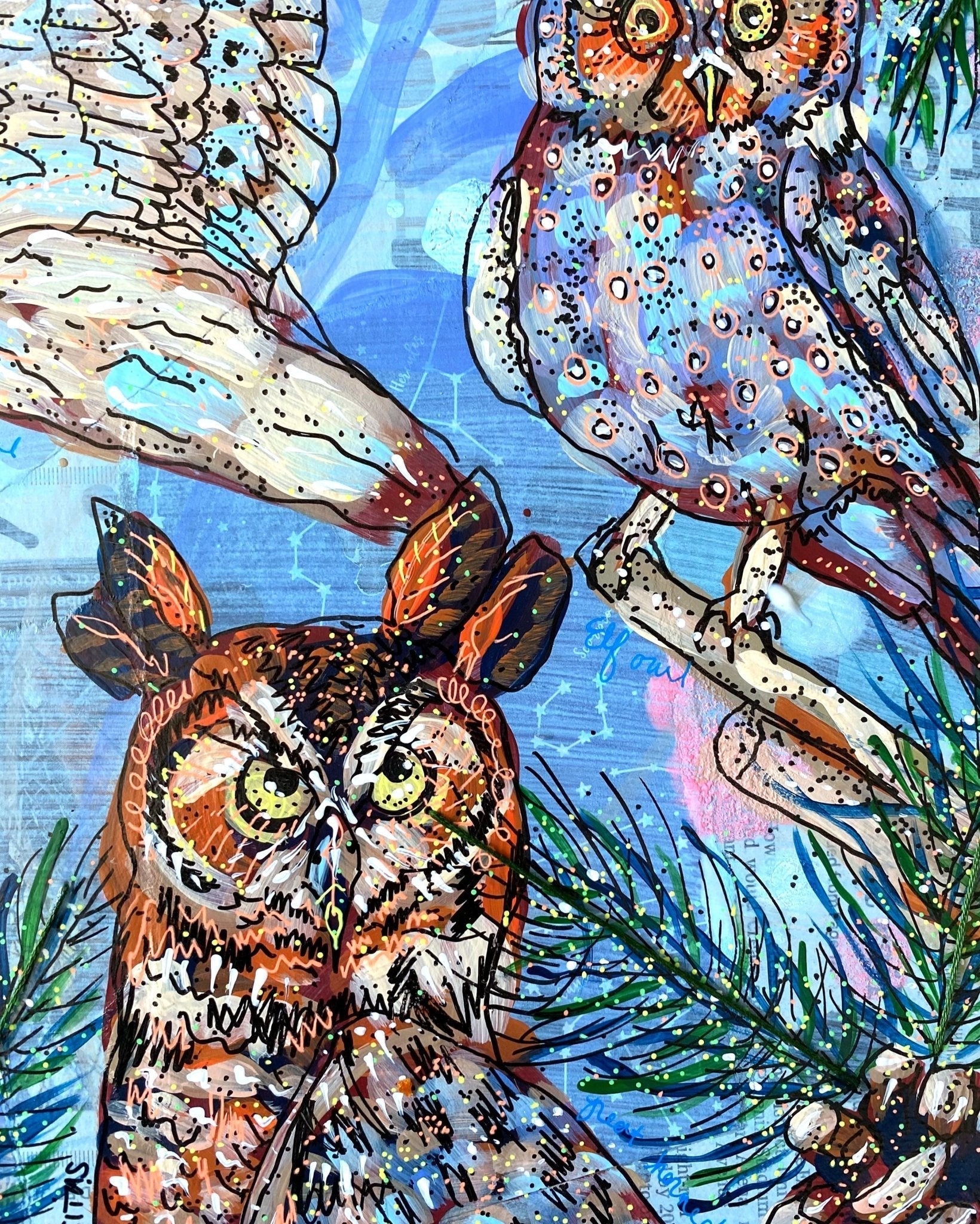 Owl Specimens & Pretty Pines - Heather Freitas 