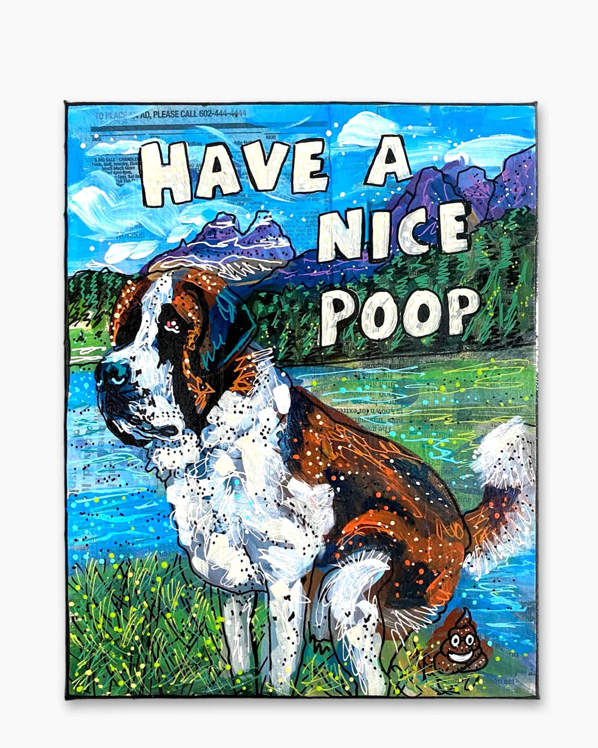 Saint Bernard Have A Nice Poop - Heather Freitas 