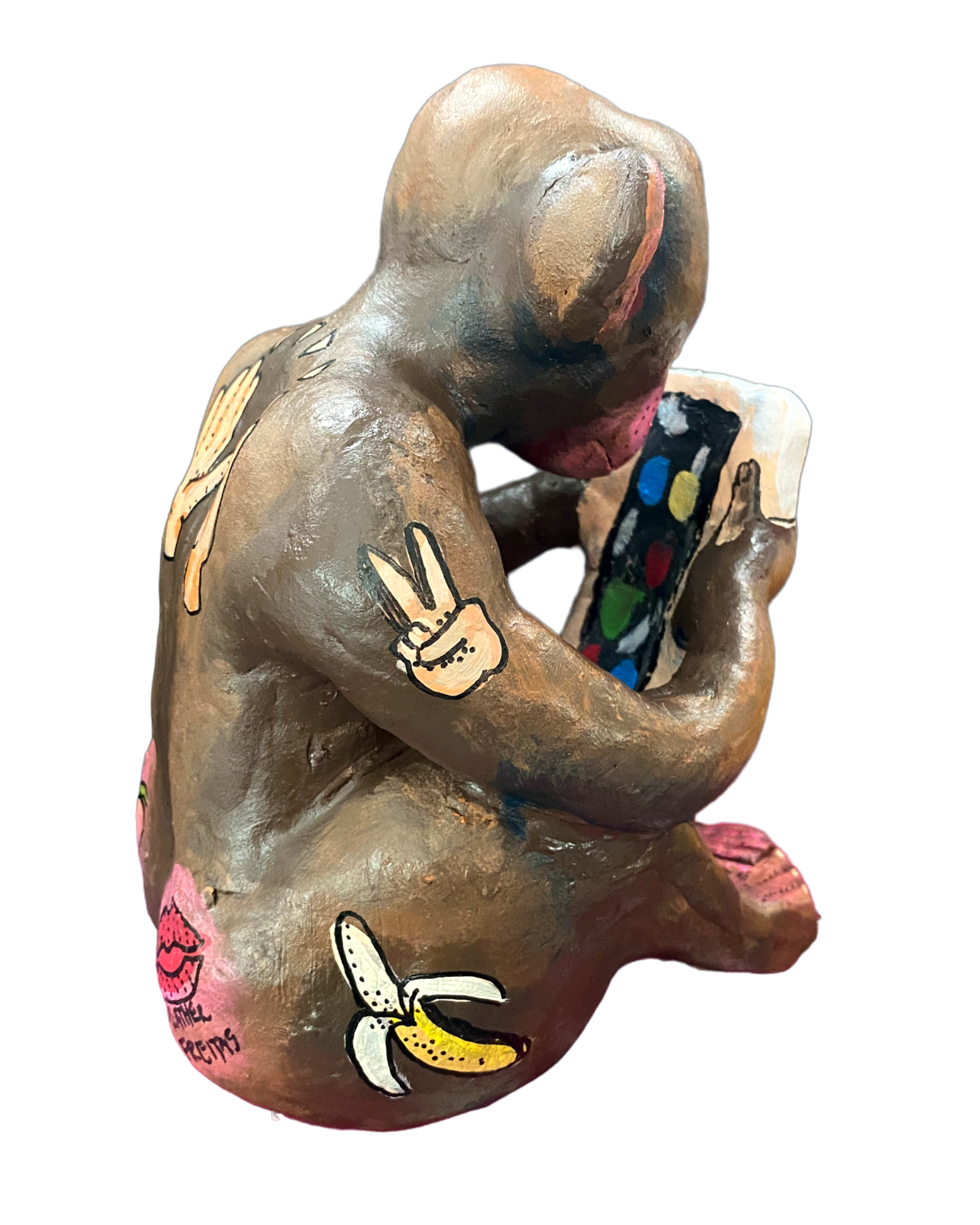 View No Evil - Clay Sculpture - Heather Freitas 